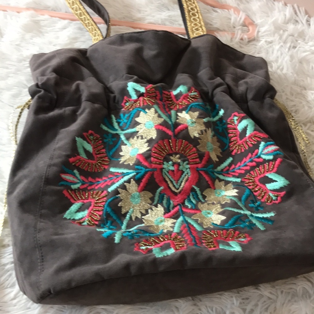 Boho Drawstring Hobo Bag - image 2
